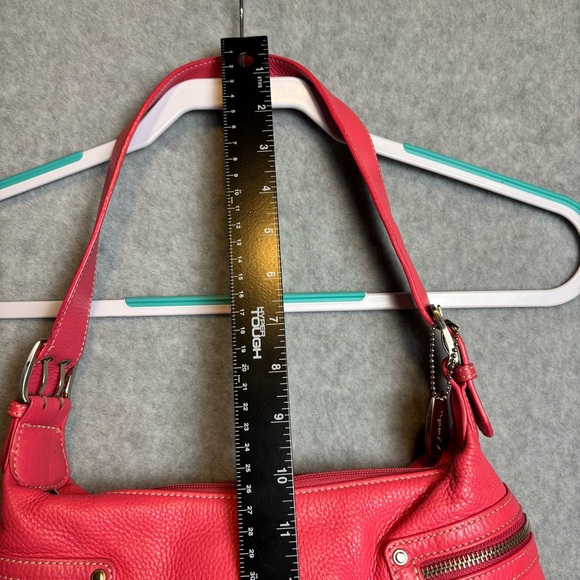 Tignanello Pink Purse Soft 100% Leather Hobo Bag Shoulder Bag Handbag Zipper - Picture 6 of 8